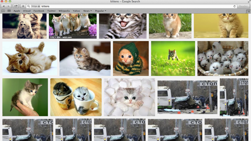 Illustration for article titled Has Google Images Been Hacked To Show A Russian Car Crash?